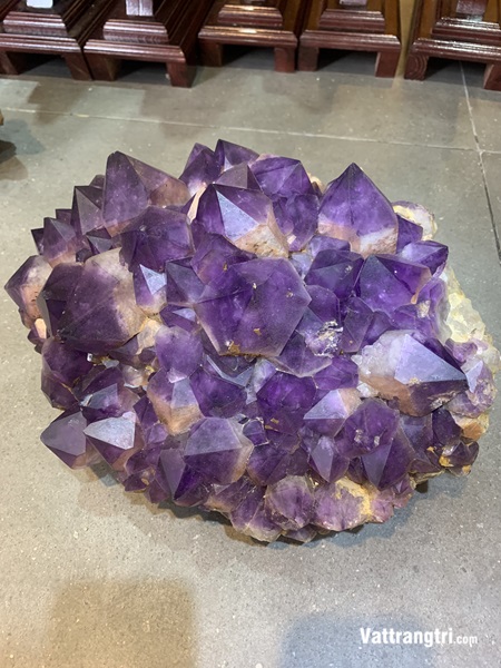 Hoa tinh thể thạch anh tím vip 33cm