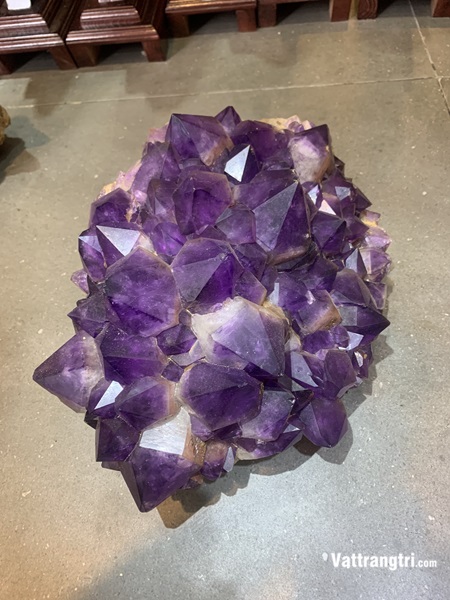 Hoa tinh thể thạch anh tím vip 33cm