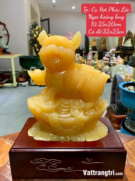 Hợi Tài Lộc ngọc hoàng long 25cm - 12 con giáp