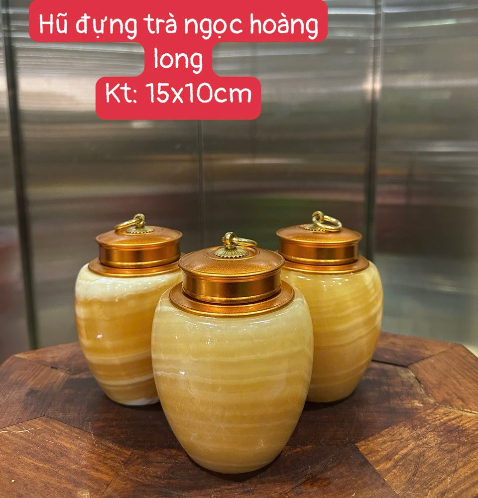 Hũ đựng trà ngọc hoàng long 15x10cm