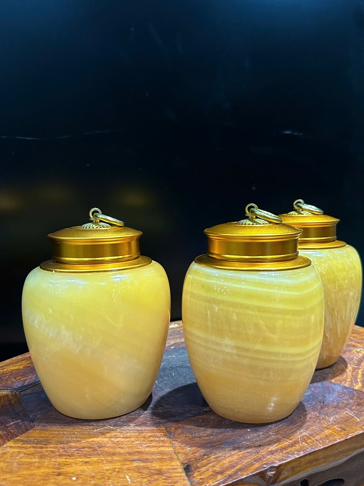 Hũ đựng trà ngọc hoàng long 15x10cm