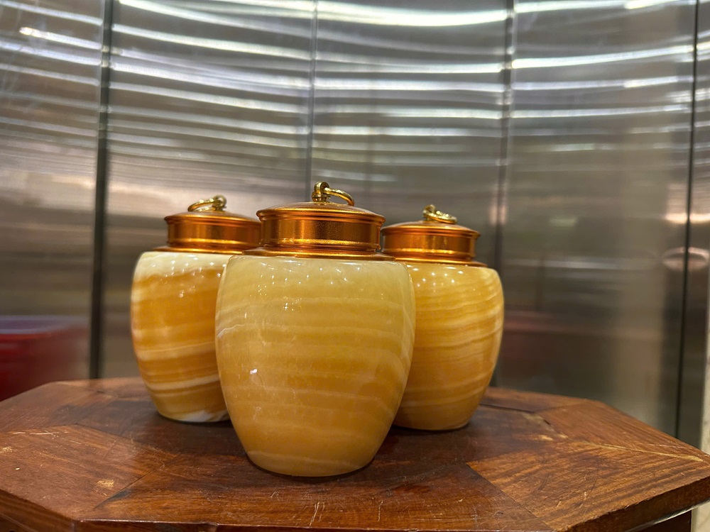 Hũ đựng trà ngọc hoàng long 15x10cm