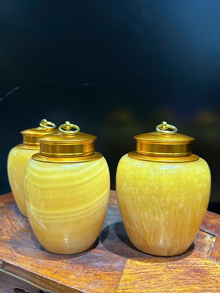 Hũ đựng trà ngọc hoàng long 15x10cm