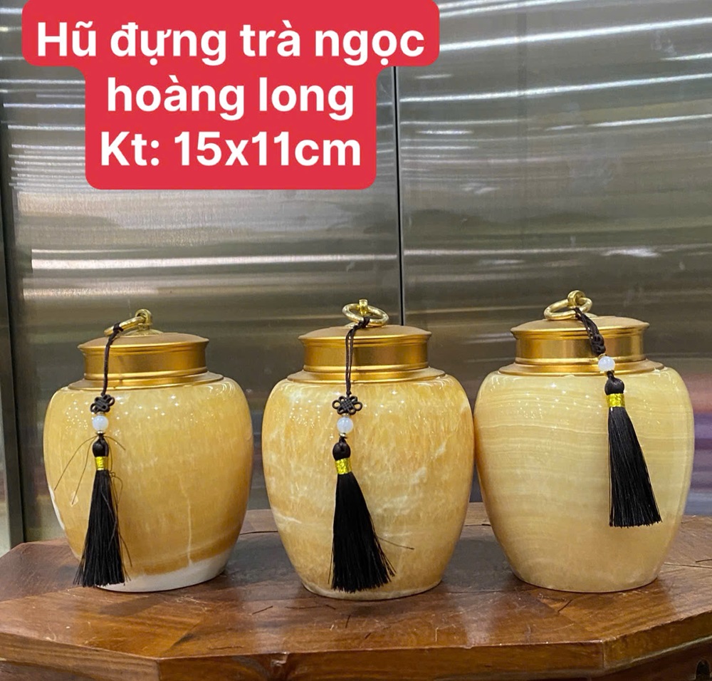 Hũ đựng trà ngọc hoàng long 15x11cm