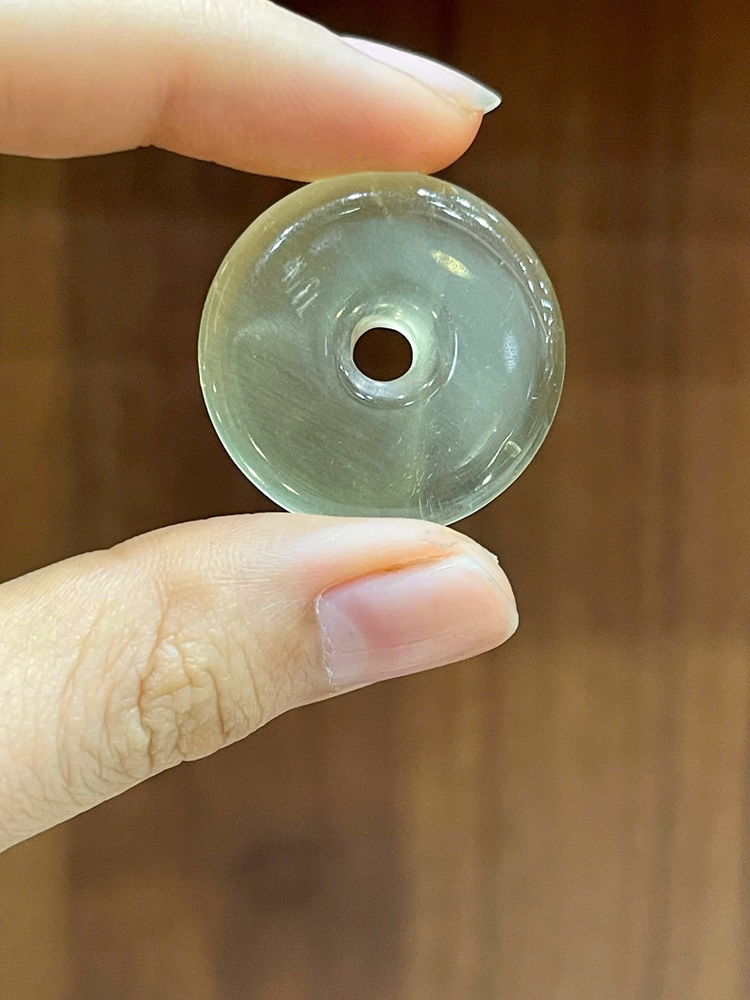 Khấu Bình An Thạch Anh Vàng 32.5mm x 7.8mm