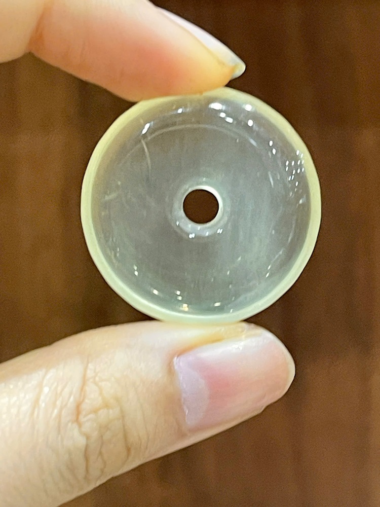 Khấu Bình An Thạch Anh Vàng 32.5mm x 7.8mm