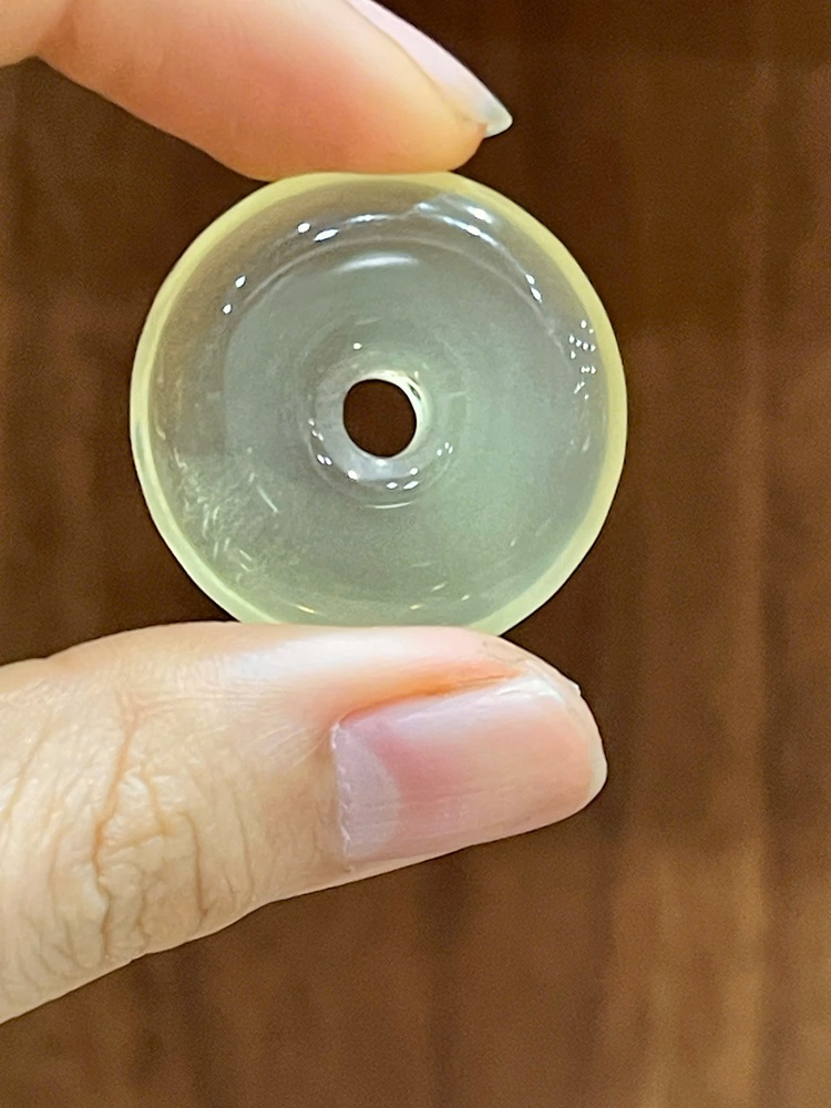Khấu Bình An Thạch Anh Vàng 32.5mm x 7.8mm