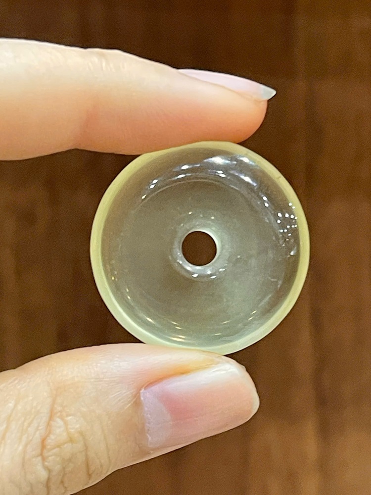Khấu Bình An Thạch Anh Vàng 32.5mm x 7.8mm