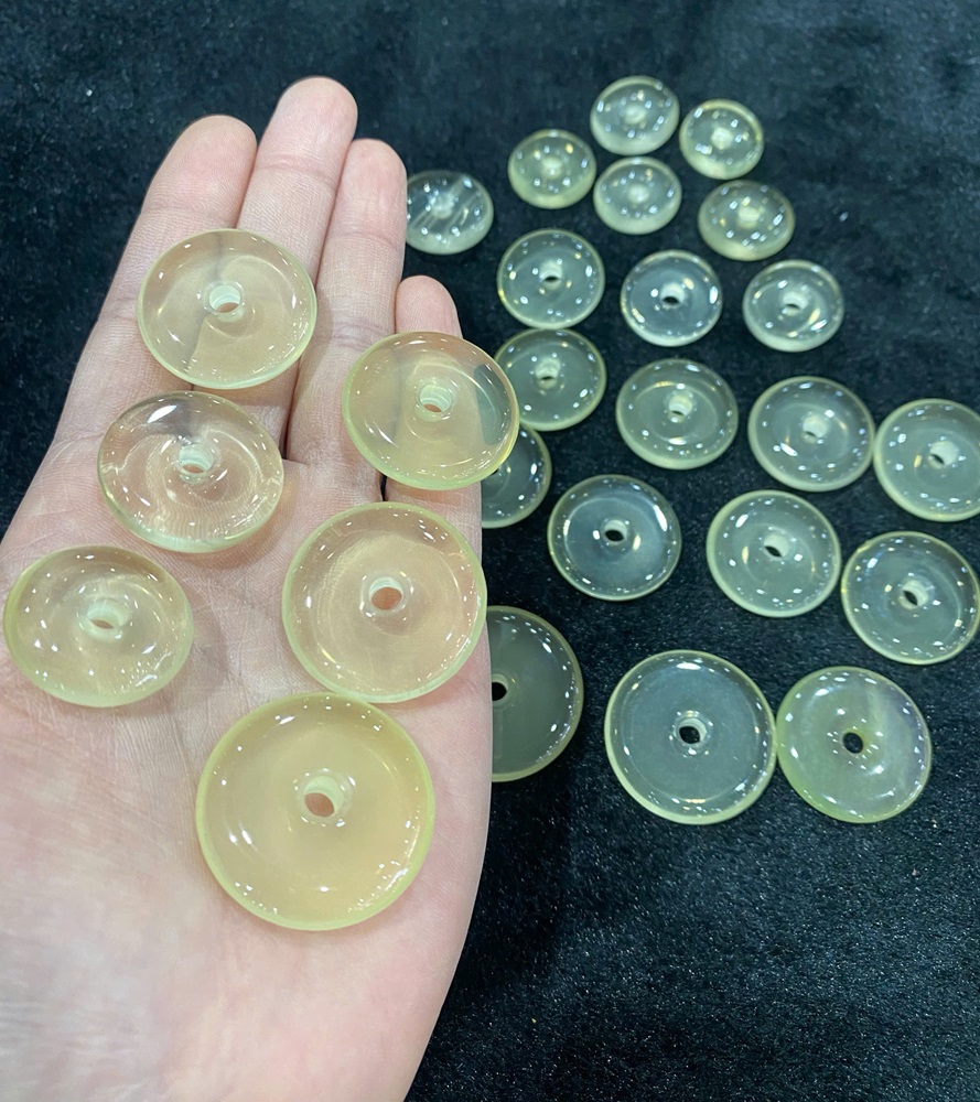 Khấu Bình An Thạch Anh Vàng 32.5mm x 7.8mm