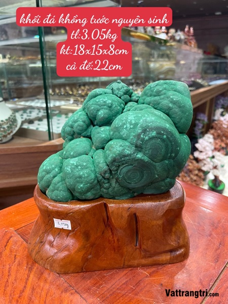 Khối đá khổng tước nguyên sinh tự nhiên 22cm