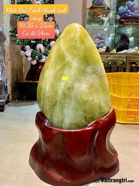 Khối Đại Cảnh núi thạch anh vàng 54cm