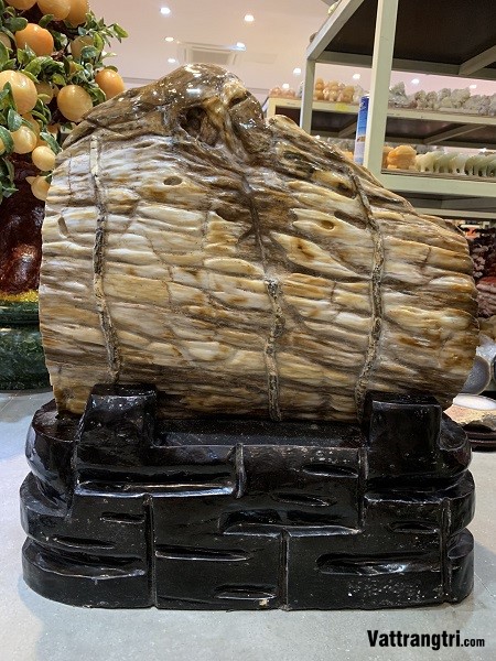 Khối gỗ ngọc hoá thạch siêu vip 56cm