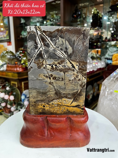 Khối phiến đá thiên hoa cổ 20cm