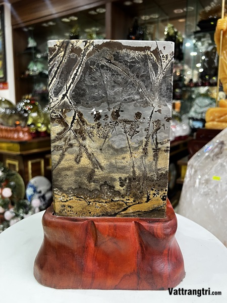 Khối phiến đá thiên hoa cổ 20cm