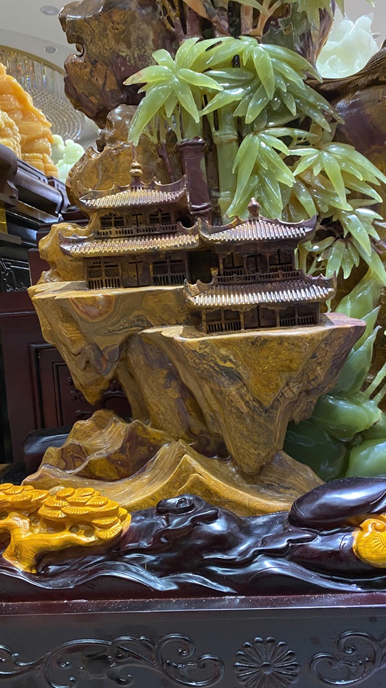 Khóm trúc quân tử phú quý ngọc onyx 98x60cm