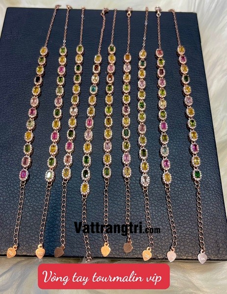 Lắc tay đá quý tourmaline vip bạc 925