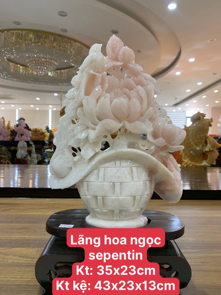 Lẵng hoa ngọc serpentine 43x23x13cm