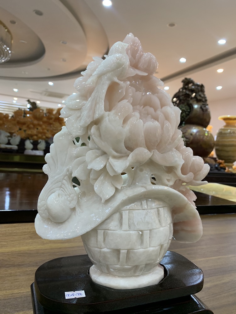 Lẵng hoa ngọc serpentine 43x23x13cm