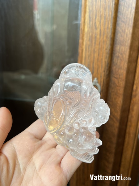 Linh Vật thiềm thừ Thạch anh trắng 9.5cm