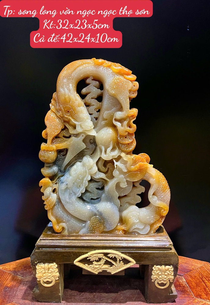 Long Phụng Sum Vầy Ngọc Thọ Sơn 42x24x10cm