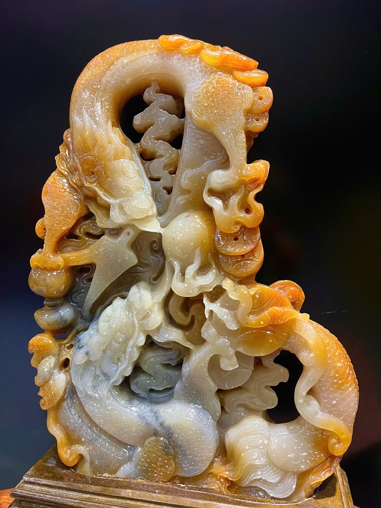 Long Phụng Sum Vầy Ngọc Thọ Sơn 42x24x10cm