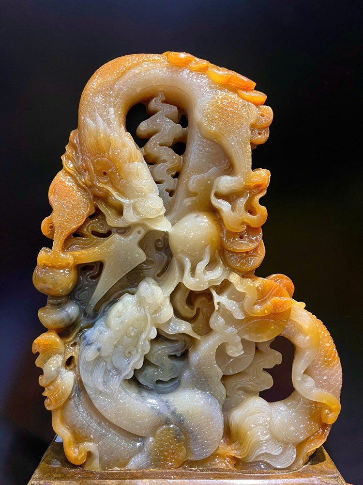 Long Phụng Sum Vầy Ngọc Thọ Sơn 42x24x10cm