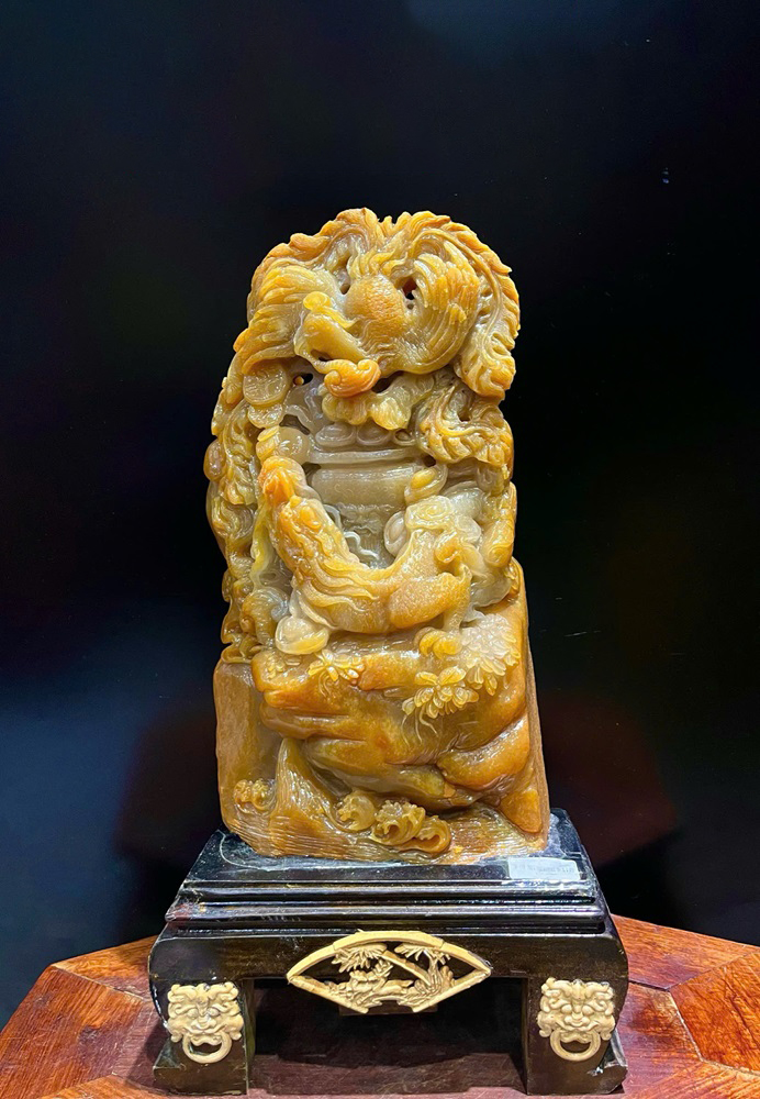 Long phụng sum vầy ngọc thọ sơn 46x24x12cm