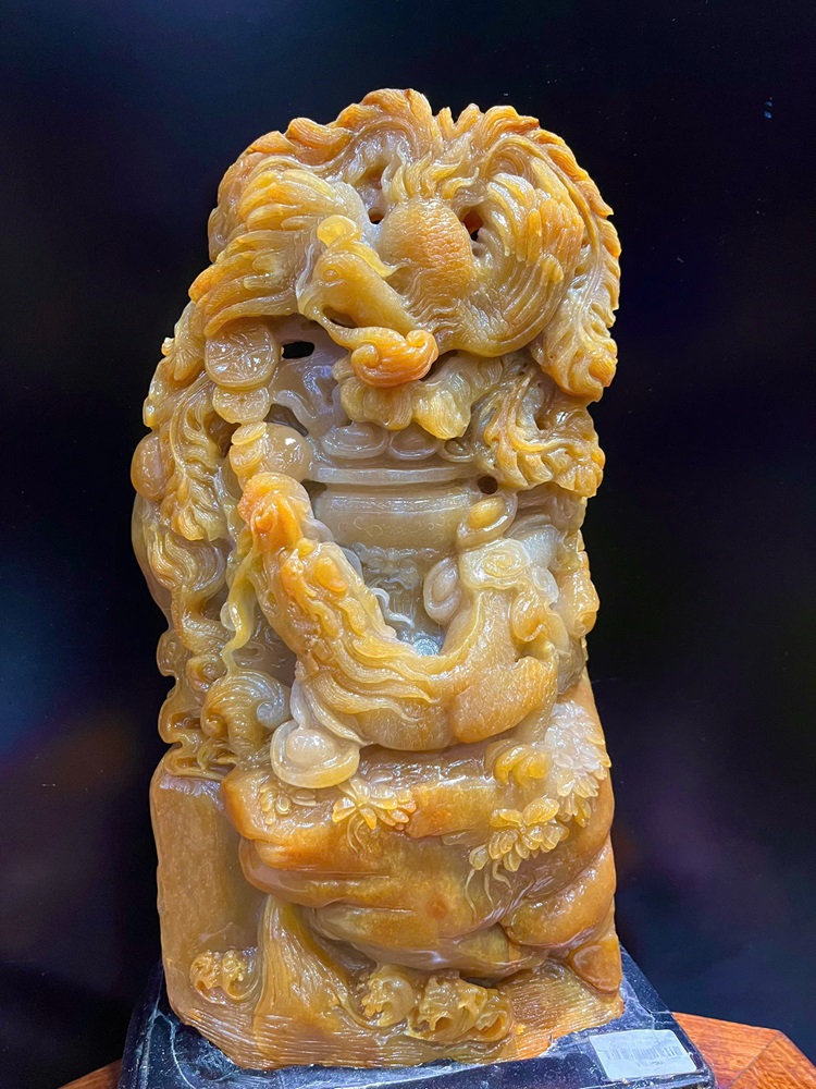 Long phụng sum vầy ngọc thọ sơn 46x24x12cm