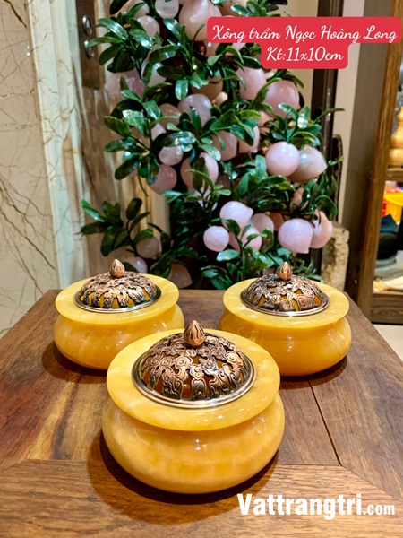 Lư Xông trầm Ngọc Hoàng Long 11cm