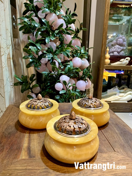 Lư Xông trầm Ngọc Hoàng Long 11cm