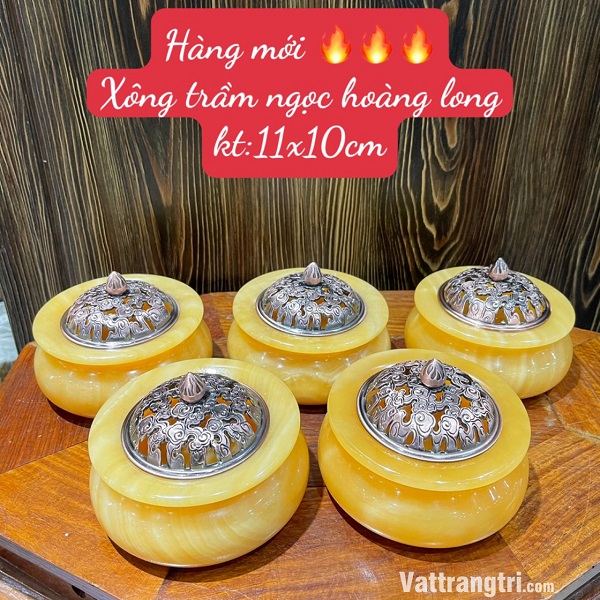Lư Xông Trầm Ngọc Hoàng Long 11x10cm