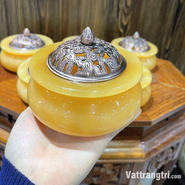 Lư Xông Trầm Ngọc Hoàng Long 11x10cm