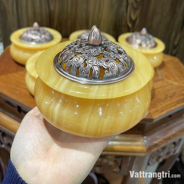 Lư Xông Trầm Ngọc Hoàng Long 11x10cm