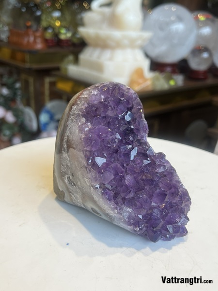 Mầm đá thạch anh tím 11cm