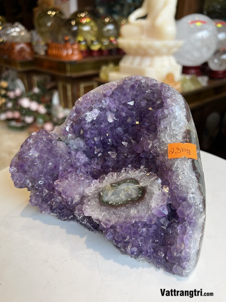 Mầm đá thạch anh tím 15cm