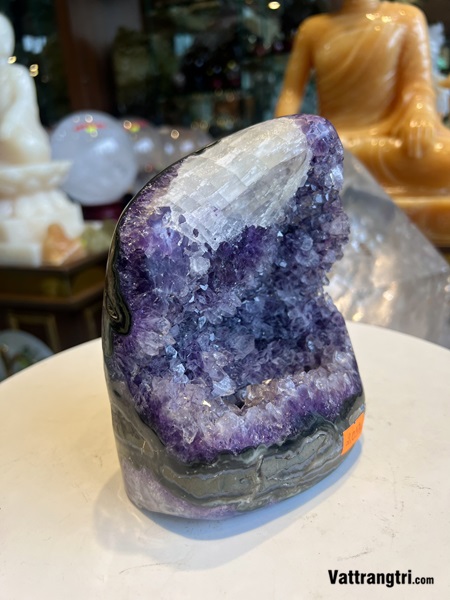 Mầm đá thạch anh tím 15cm