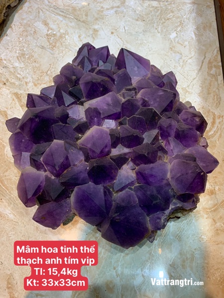 Mầm hoa tinh thể thạch anh tím vip 33cm