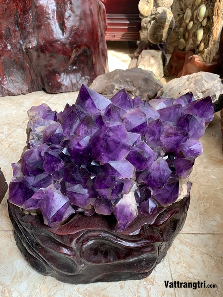 Mầm hoa tinh thể thạch anh tím vip 36cm