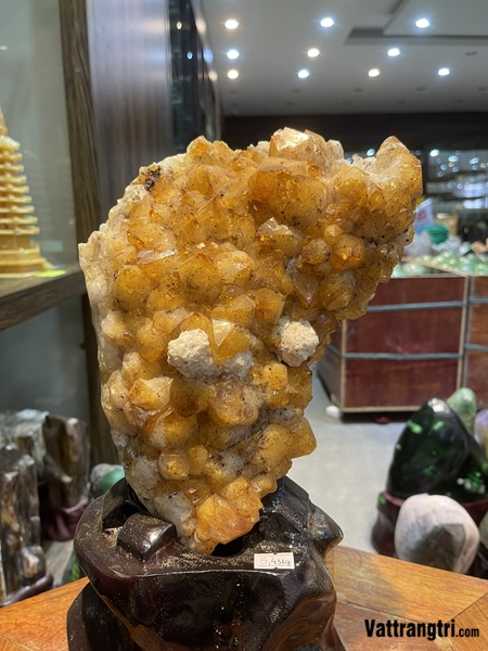 Mầm hoa tinh thể thạch anh vàng 40cm