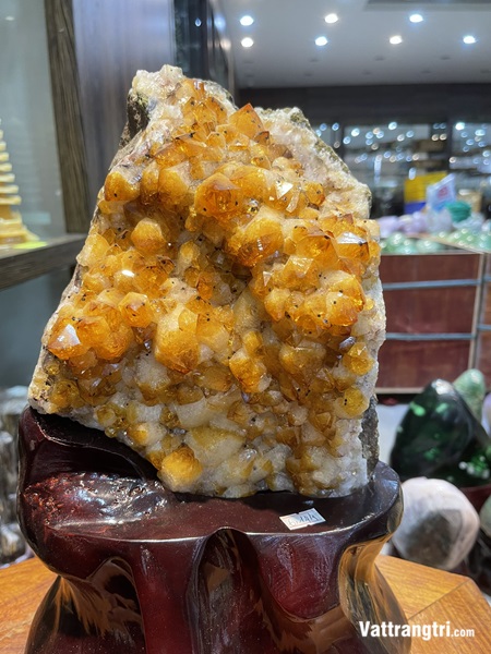 Mầm hoa tinh thể thạch anh vàng 40cm