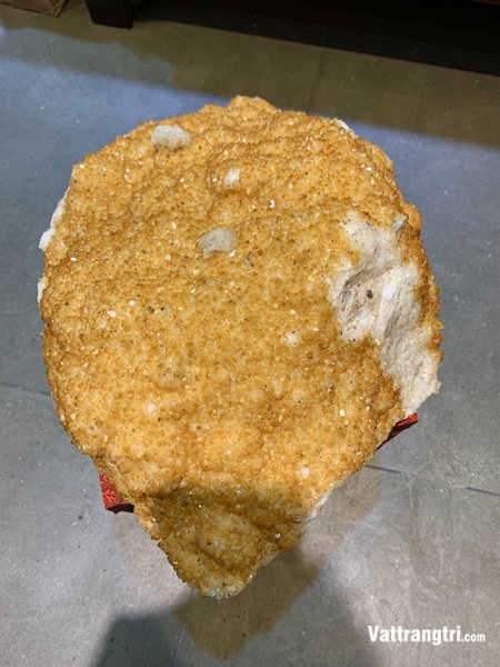 Mâm hoa tinh thể thạch anh vàng vip 40cm