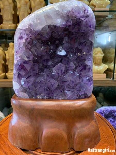 Mầm tinh thể đá thạch anh tím 36cm