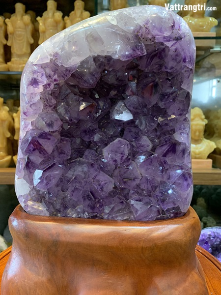 Mầm tinh thể đá thạch anh tím 36cm