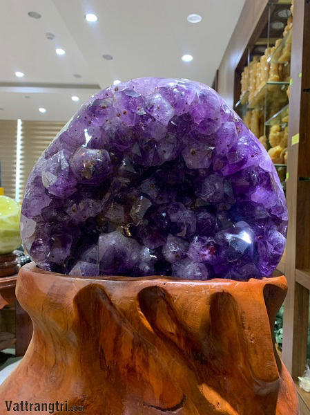 Mầm Tinh Thể Thạch Anh Tím Vip 18,35kg - Kèm Đế Gỗ