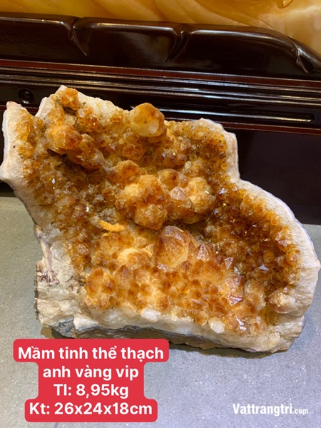 Mầm tinh thể thạch anh vàng vip 26cm