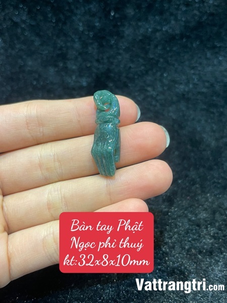 Mặt Bàn tay Phật Ngọc phỉ thuý 32mm