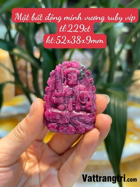 Mặt bất động minh vương ruby vip 52mm