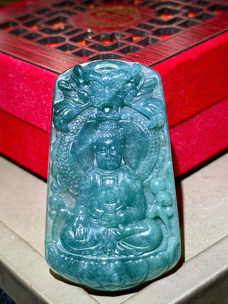 Mặt Dây Phật Adida Ngọc Phỉ Thuý