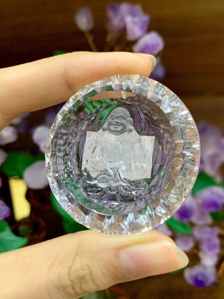 Mặt di lặc thạch anh trắng 44,26mm