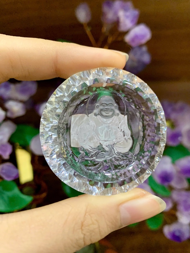 Mặt di lặc thạch anh trắng 44,26mm